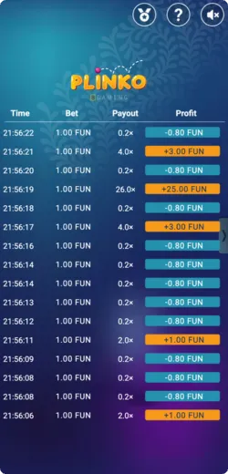 Plinko mobile game